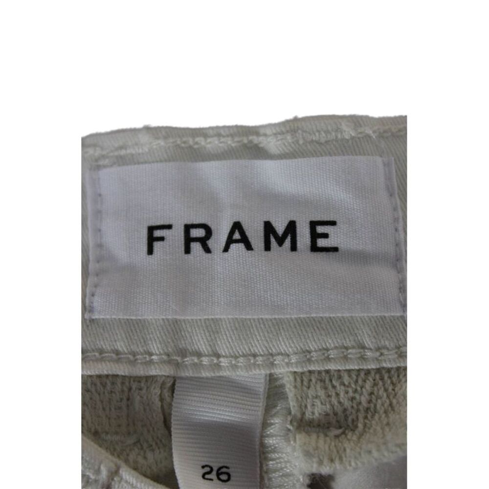 Frame Women Cargo Shorts White Cotton Elastane Size 26 - Picture 8 of 8